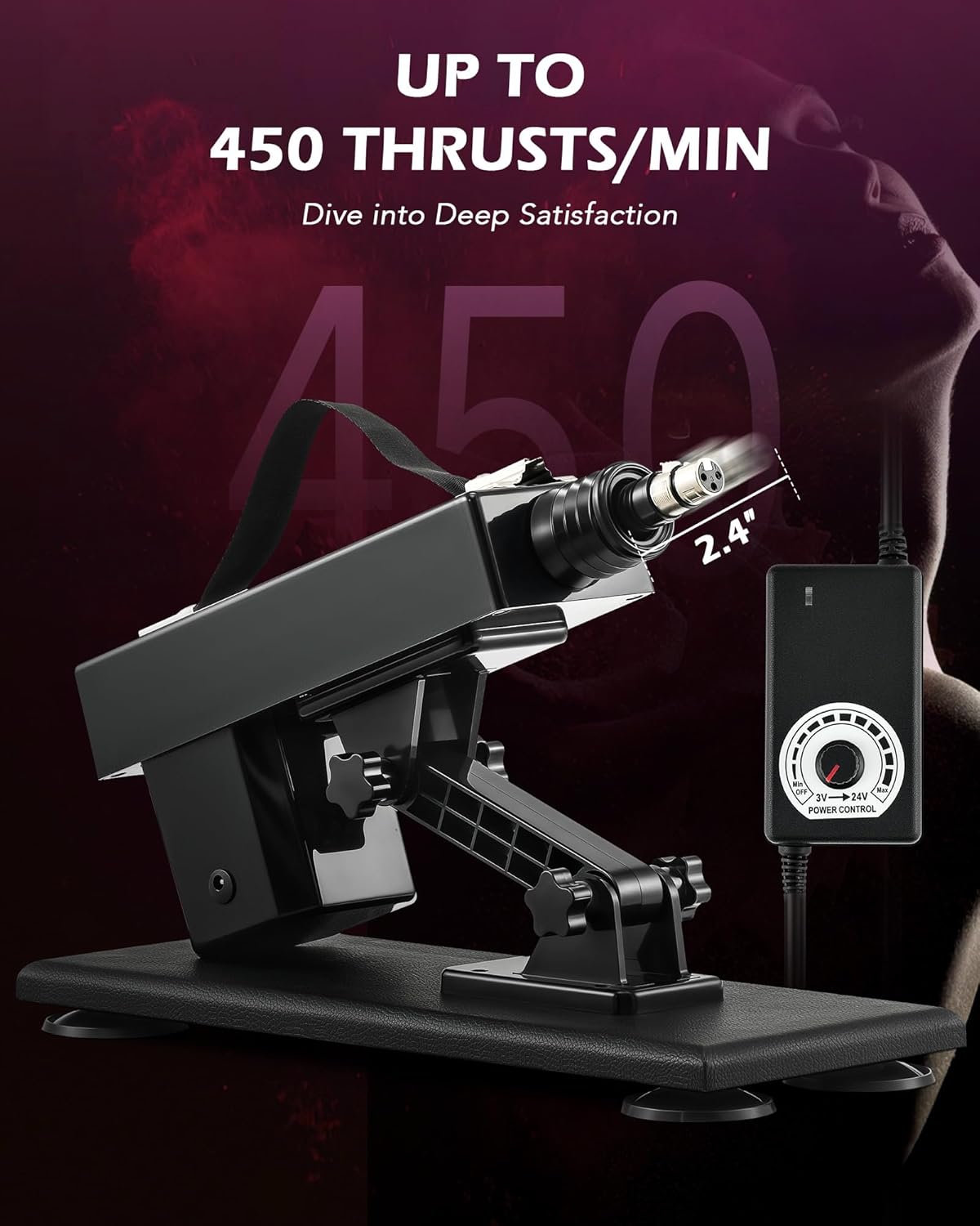 Automatic Thrusting Dildo Sex Machine With Connector